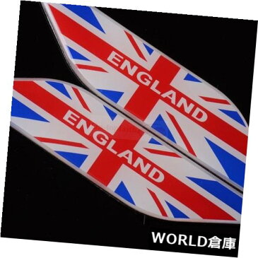 フェンダー 2本イギリスイギリス金属サイドフロントフェンダーウイングエンブレムバッジステッカーミニ 2pcs England UK Britain Metal Side Front Fender Wing Emblem Badge Sticker Mini