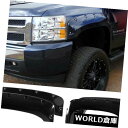 フェンダー 07-14シボレーシルバラードブラックスムースポケットスタイルフェンダーフレアにフィット Fits 07-14 Chevy Silverado Black Smooth Pocket Style Fender Flares