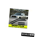 USフードベントトリム 1999-2006 GMCシエラエクステンデッドキャブ4PCスモークドアベントバイザーウィンドウレインガード 1999-2006 GMC...