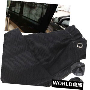 USХ ֤褱륫ƥλ糰ݸ֤48 * 74cmε۰Υå Black Car Sun Shade Window Curtain UV Protection Mesh Fabric 48*74cm Suction Cup