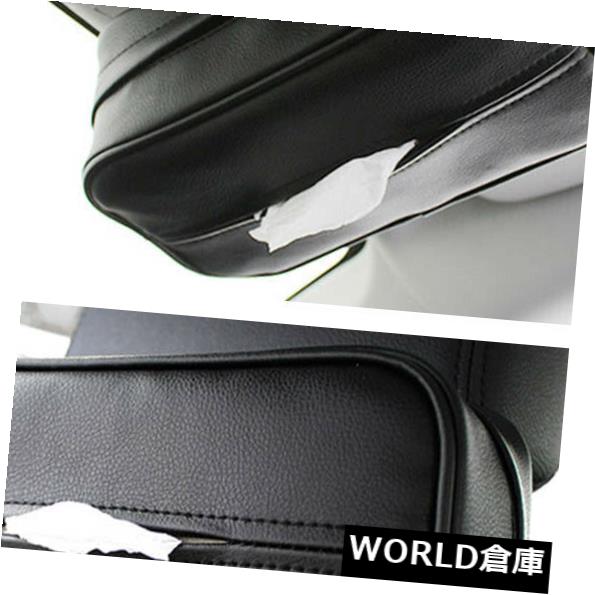 USサンバイザー 車のティッシュホルダーボックスサンバイザーナプキンペーパーケースシートPUレザーハ..