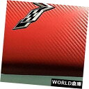 コンソールボックス シボレーコルベット(2014-19)アームレスト/センターコンソールカバー(レッドカーボンファイバー)ロゴ Chevy Corvette (...