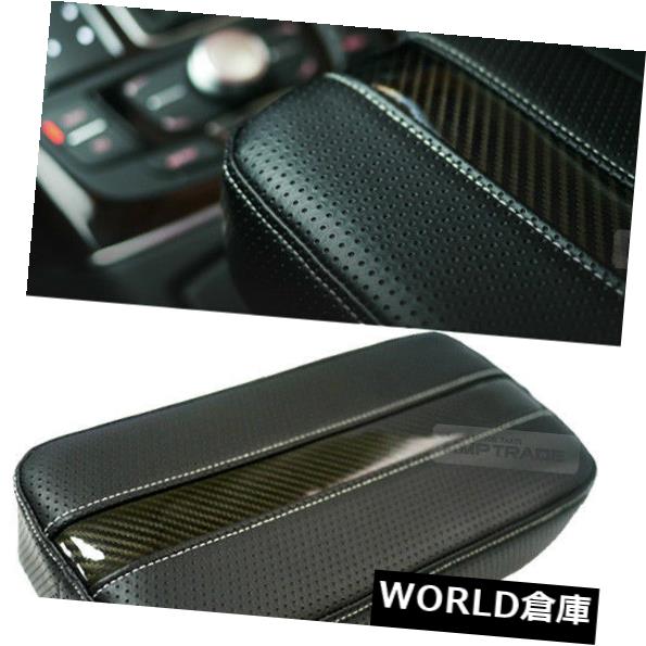 コンソールボックス KIA 2006-14セドナカーニバル用スポーツカーボンラインコンソールクッションホワイトステッチ Sports Carbon Line Console Cushion White Stitch for KIA 2006-14 Sedona Carnival 1