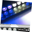 LEDライトバー ブルーホワイト9LEDストロボライトバーレッドカートラックダッシュ点滅警告ランプ12V Blue White 9LED Strobe Ligh...