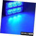 LEDライトバー 青い12V / 24V 6W 6LED車のトラックの緊急警報標識の二重ストロボのライトバー Blue 12V/24V 6W 6LED Car ...