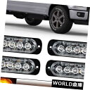 LEDライトバー 4×アンバー6 LED車トラック緊急ビーコン警告危険フラッシュストロボライトバー 4 X Amber 6 LED Car Truck Emer...