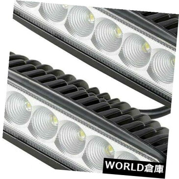 LEDライトバー 2x 18W 6インチLEDワークライトバーフラッドランプオフロードドライビングフォグ4WD UTE SUVトラック 2x 18W 6inch LED Work Light Bar Flood Lamp Offroad Driving Fog 4WD UTE SUV Truck