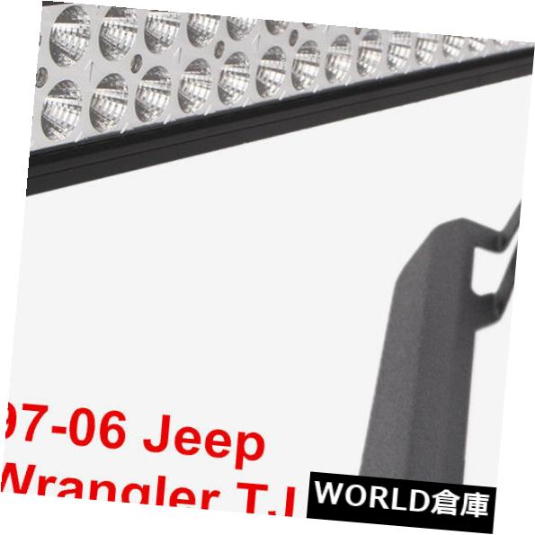 LEDライトバー 1997-2006ジープラングラーTJ 52 300W LEDライトバー用2Xアッパーマウントブラケット 2X Upper Mounting Brackets For 1997-2006 Jeep Wrangler TJ 52 300W LED Light Bar