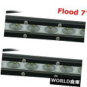 LEDライトバー 2本7インチ30WスリムLEDワークライトバー単一行洪水車SUV ATV 4WDオフロード 2Pcs 7inch 30W Slim LED W...