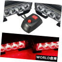 LEDライトバー 2×4 LED車トラック警告灯緊急ビーコンストロボフラッシュライトバー赤 2X4 LED Car Truck Warning Lamp Eme...