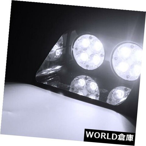 LEDライトバー 4/4（8 LED）ビーコン点滅ライトバー緊急ストロボホワイトリカバリーライト 4/4(8 LED) Beacon Flashing Light Bar Emergency Strobe white Recovery Light