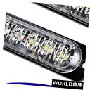 LEDライトバー 2 X 6 LED車緊急ハザード警告18 Wトラックフラッシュストロボライトバーホワイト?ブルー 2X6 LED Car Emergency ...