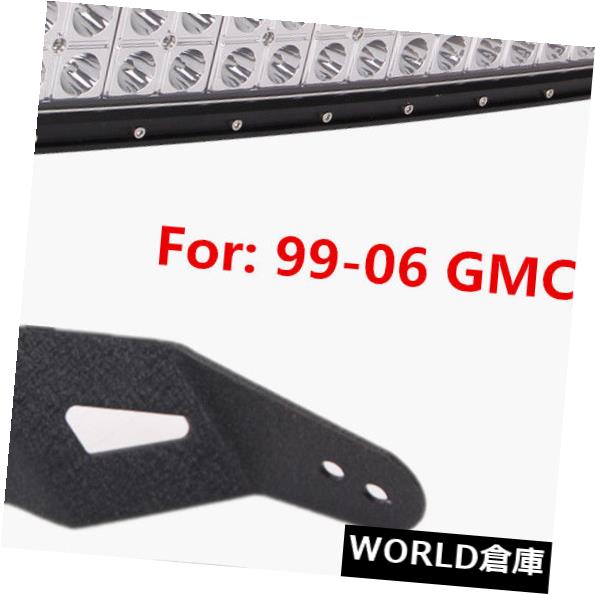 LEDライトバー 300W 52インチLEDライトバー 2X 99-06シボレーシルバラード/ GMCウインドシールドブラケット 300W 52 039 039 Curved LED Light Bar 2X 99-06 Chevy Silverado/GMC Windshield Brackets