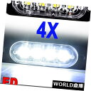 LEDライトバー 4Xホワイト4 LEDカートラック緊急ビーコン警告ハザードフラッシュストロボライトバー 4X White 4 LED Car Truck Em...