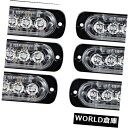 LEDライトバー 10xブルーレッド6 LED車トラック緊急ビーコン警告危険フラッシュストロボライトバー 10x Blue Red 6 LED Car Truc...