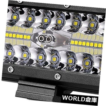 LEDライトバー 7インチ400Wトライロウ4WD LEDワークライトバーフラッドコンボ6000K運転SUVオフロード 7inch 400W Tri-Row 4WD LED Work Light Bar Flood Combo 6000K Driving SUV OffRoad