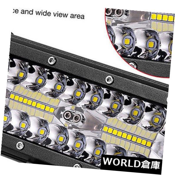 LEDライトバー 7インチ400Wトライロウ4WD LEDワークライトバーフラッドコンボ6000K運転SUVオフロード 7inch 400W Tri-Row 4WD LED Work Light Bar Flood Combo 6000K Driving SUV OffRoad