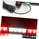 LEDライトバー 12 LED赤白赤車の緊急点滅ライトバーハザードストロボ警告ランプ 12 LED Red White Red Car Emergency Fl...