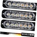LEDライトバー 6LED車のトラックデュアルカラーストロボフラッシュ緊急警報灯バーランプ新しい#ur 6LED Car Truck Dual Color St...