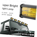 LEDライトバー 新しい72W 6500K 24LEDトラックスポットライトランプ黄色レンズ作業ライトバー5in 6000LM New 72W 6500K 24...
