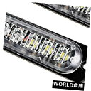 LEDライトバー 2Xアンバーホワイト6 LEDカー緊急ビーコン警告ハザードフラッシュストロボライトバー 2X Amber White 6 LED Car Em...