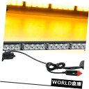 LEDライトバー 18 '16LED緊急警告ハザードストロボ点滅ランプライトバーアンバーイエロー 18'' 16LED Emergency Warning Ha...