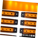 サイドマーカー ユニバーサル10個サイドマーカーライトトレーラートラック2ダイオードクリアランスLEDアンバーランプ Universal 10Pcs Side Marker Light Trailer truck 2 Diode Clearance LED Amber Lamp