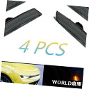 サイドマーカー 2016-2018シボレーカマロ用4X LEDスモークサイドマーカーライトフロントリアセット 4X LED Smoked Side Marker...