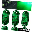 サイドマーカー トラックのトレーラーのヴァン防水12V-24Vのための10X緑色LEDの側面のマーカーライト点滅 10X Green LED Side Mark...