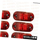 サイドマーカー 8倍の赤い車のトラックのボートトラックバンLEDサイドマーカーインジケーターライトクリアランスランプ。 8x Red Car Truck Boa...