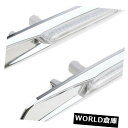 サイドマーカー 2本12VアンバーLED車のサイドマーカーライトBMW 1/3/5シリーズシルバー用クリア 2Pcs 12V Amber LED Car Sid...