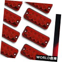 サイドマーカー 8 *赤8 LED車トラックローリートレーラーサイドマーカーライトインジケータLamps12V 8* Red 8 LED Car Truck L...
