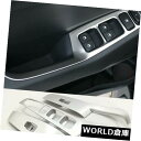 インテリアパネルヒュンダイix35 2018のためのステンレス鋼の内部の窓スイッチパネルカバートリム Stainless Steel Interior Wind...