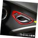インテリアパネルシボレーカマロ2017 2018のための赤い内部ドアハンドルボウルパネルカバートリム Red Interior Door Handle bowl...