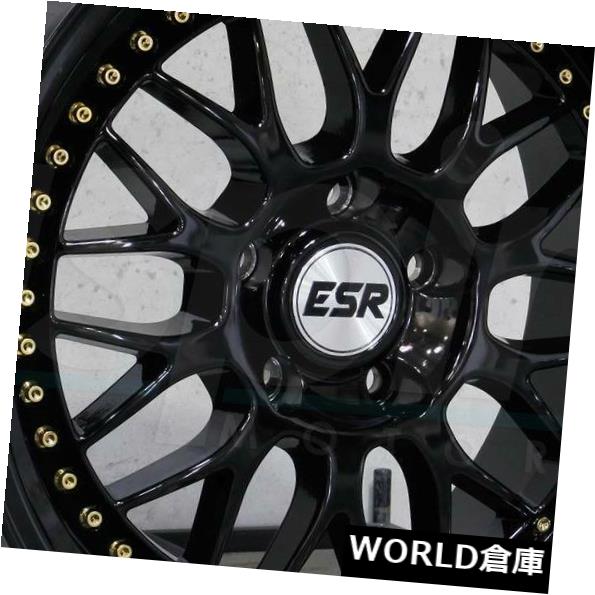 ͢ۥ 17x8.5 ESR SR01 SR1 5x114.3 30֥åۥॻåȡ4 17x8.5 ESR SR01 SR1 5x114.3 30 Gloss Black Wheels Rims Set(4)