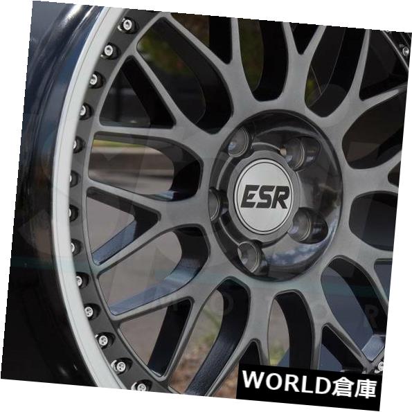 ͢ۥ 17x8.5 ESR SR01 SR1 5x100 30᥿ۥॻåȡ4 17x8.5 ESR SR01 SR1 5x100 30 Gun Metal Wheels Rims Set(4)