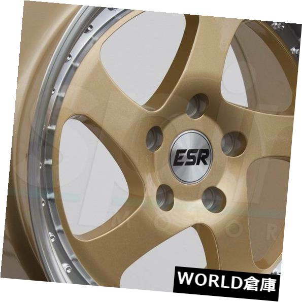 ͢ۥ 17x8.5 ESR SR02 SR2 5x100 30ɥۥॻåȡ4 17x8.5 ESR SR02 SR2 5x100 30 Gold Wheels Rims Set(4)