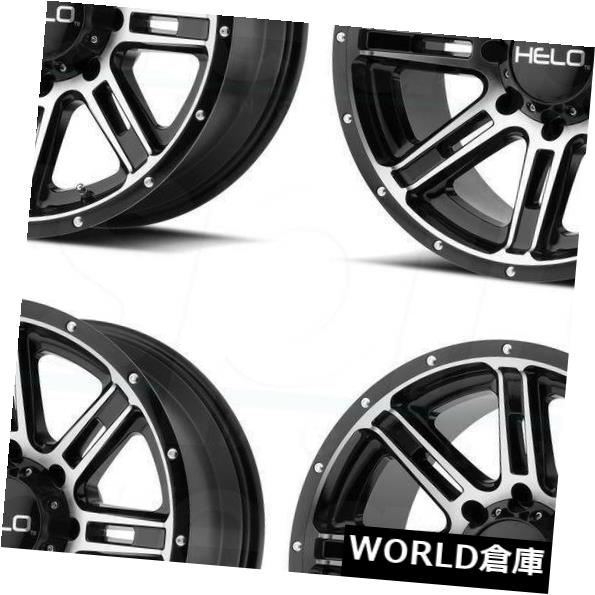 ͢ۥ 17x9 Helo HE900 8x6.5 / 8x165.1 -12֥åޥۥॻåȡ4 17x9 Helo HE900 8x6.5/8x165.1 -12 Gloss Black Machine Wheels Rims Set(4)