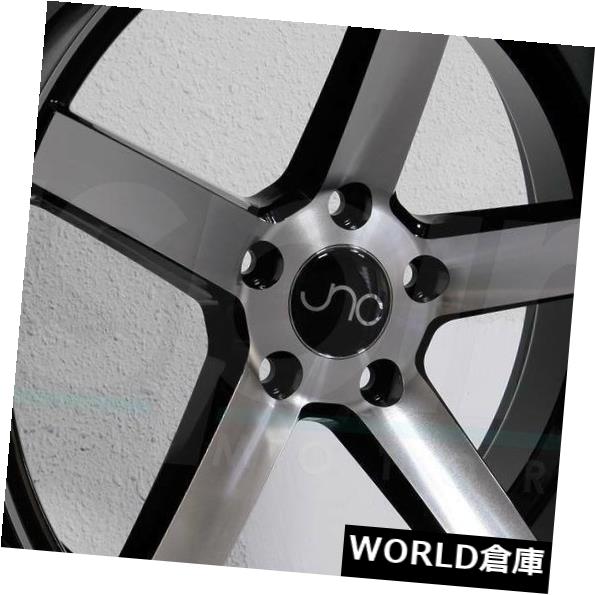 海外輸入ホイール 17x9 JNC 026 JNC026 5x112 30ブラックマシンフェイスホイールリムセット（4） 17x9 JNC 026 JNC026 5x112 30 Black Machine Face Wheel Rims set(4)