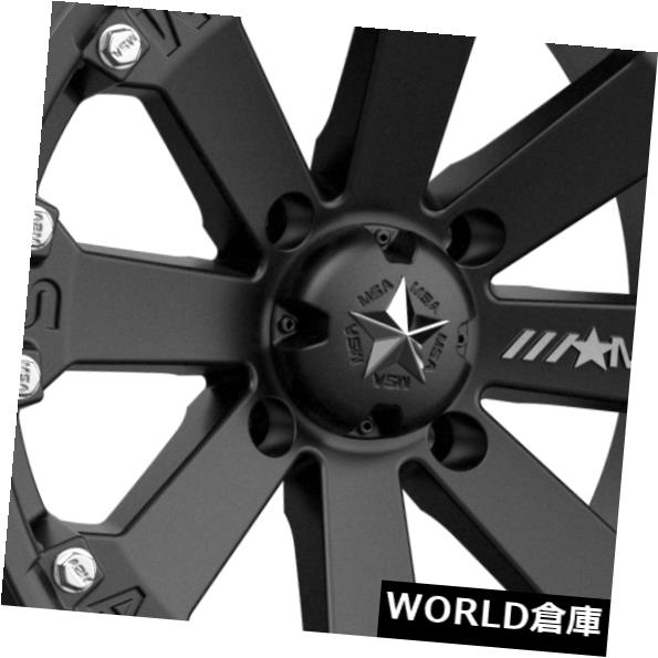 海外輸入ホイール 16x7 MSAオフロードM20コレ4x156 0サテンブラックホイールリムセット（4） 16x7 MSA Off-Road M20 Kore 4x156 0 Satin Black Wheels Rims Set(4)