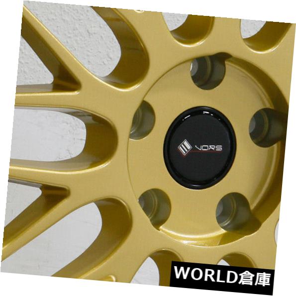 海外輸入ホイール 19x9.5 Vors VR8 5x120 35ゴールドホイールリムセット（4） 19x9.5 Vors VR8 5x120 35 Gold Wheels Rims Set(4)