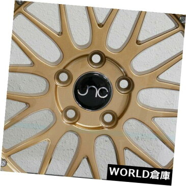 海外輸入ホイール 17x9.5 JNC 005 JNC005 5x100 32ゴールドマシンリップホイールリムセット（4） 17x9.5 JNC 005 JNC005 5x100 32 Gold Machine Lip Wheel Rims set(4)