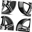 海外輸入ホイール 18x8.5 vs VS542 5x114.3 40ブラックマシンフェイスホイールリムセット(4) 18x8.5 Versus VS542 5...