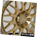 海外輸入ホイール 17x8 Aodhan AH02 AH2 4x100 / 4x114.3 35ゴールドホイールリムセット(4) 17x8 Aodhan AH0...