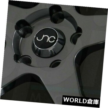 海外輸入ホイール 16x9 JNC 010 JNC010 4x100 / 4x114.3 15 Gunmetal Machine Lip Wheel新しいセット（4） 16x9 JNC 010 JNC010 4x100/4x114.3 15 Gunmetal Machine Lip Wheel New set(4)