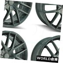海外輸入ホイール 17x7.5 Touren TR60 5x5 / 5x127 42ガンメタルホイールリムセット(4) 17x7.5 Touren TR60 5...