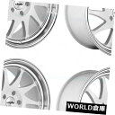 海外輸入ホイール 15x8ウィスラーKR7 4x100 0ホワイトマシンドリップホイールリムセット(4) 15x8 Whistler KR7 4x100 0 W...