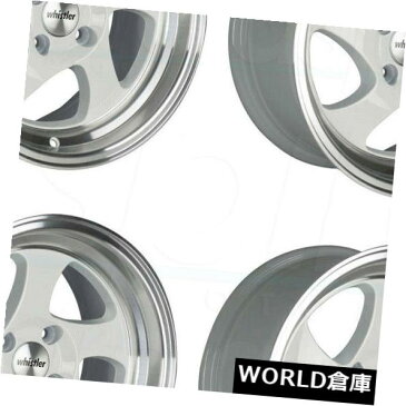 海外輸入ホイール 16x8ウィスラーKR1 4x114.3 20ホワイトマシンドリップホイールリムセット（4） 16x8 Whistler KR1 4x114.3 20 White Machined Lip Wheels Rims Set(4)