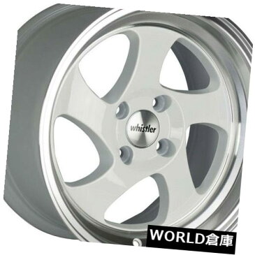 海外輸入ホイール 16x8ウィスラーKR1 4x114.3 20ホワイトマシンドリップホイールリムセット（4） 16x8 Whistler KR1 4x114.3 20 White Machined Lip Wheels Rims Set(4)