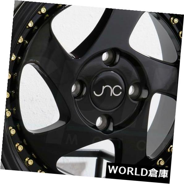 ͢ۥ 15x8 JNC 034 JNC034 4x100 25֥å ۥॻåȡ4 15x8 JNC 034 JNC034 4x100 25 Gloss Black. Wheel Rims set(4)